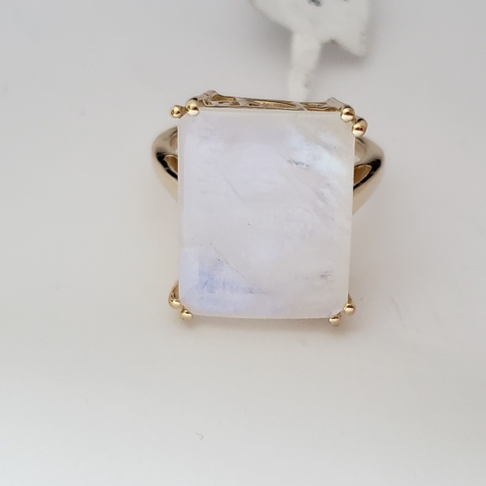 Sterling Silver Rainbow Moonstone Ring 8